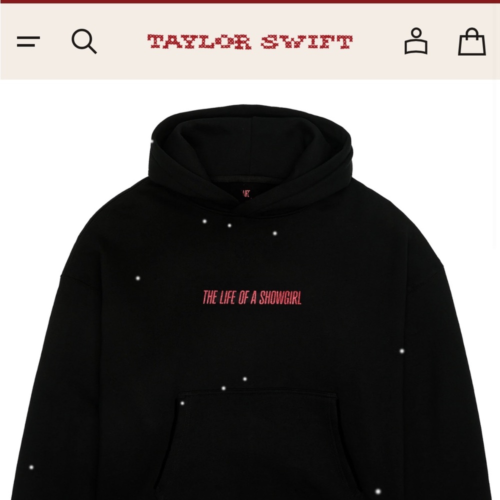 Taylor Swift Black Hoodie with Red Text